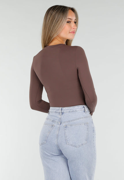 NEW030925 Skins Bruine Stretch Bodysuit