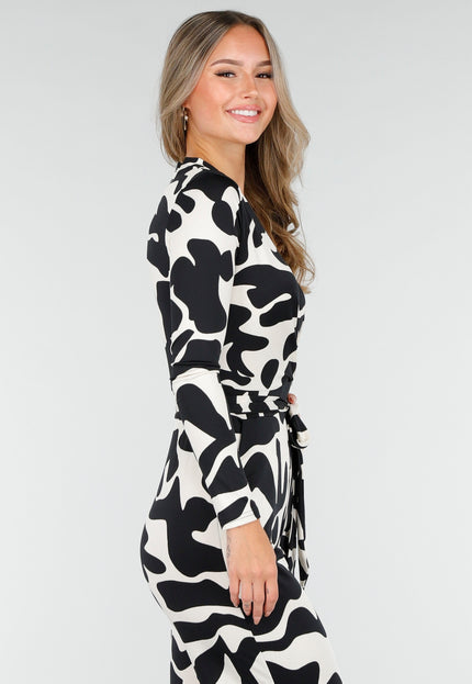 NEW030925 Stretch Jumpsuit met Vlekkenprint