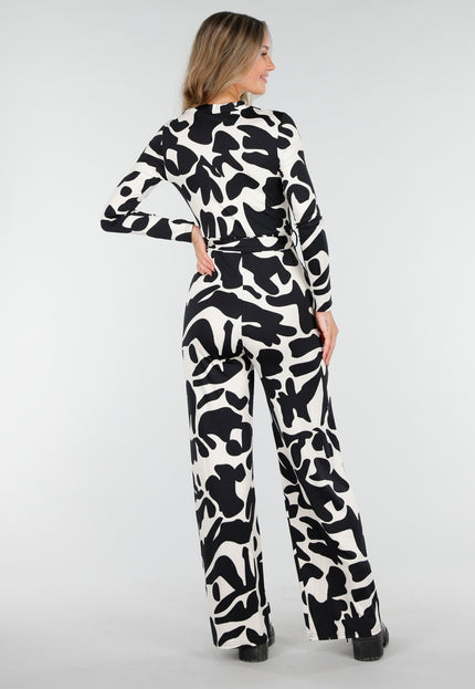 NEW030925 Stretch Jumpsuit met Vlekkenprint
