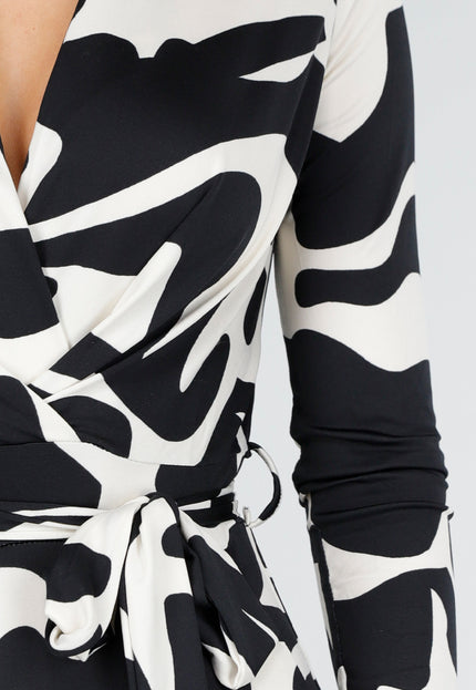 NEW030925 Stretch Jumpsuit met Vlekkenprint