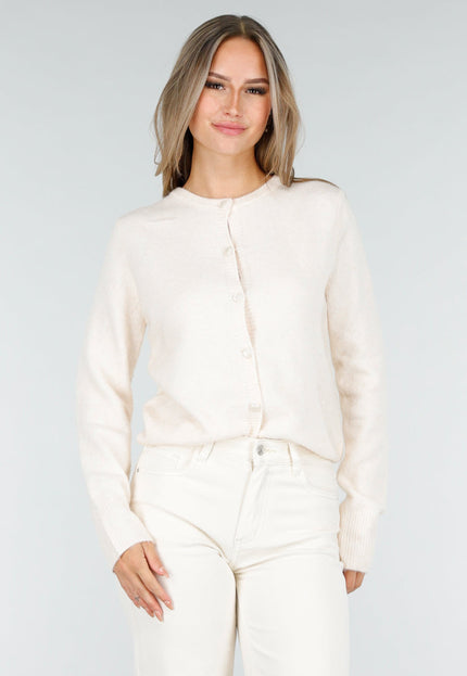 NEW030925 Crème Gebreid Vest