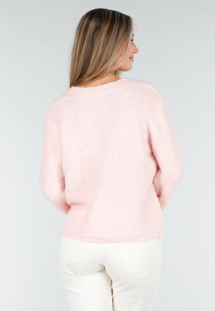 NEW030925 Lichtroze Vest met Hartknopen