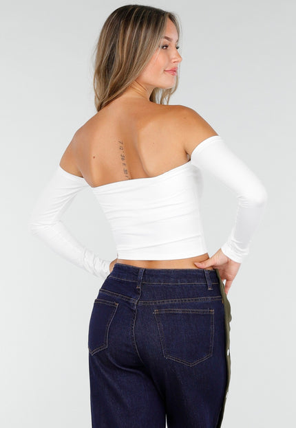NEW030925 Witte Off Shoulder Top