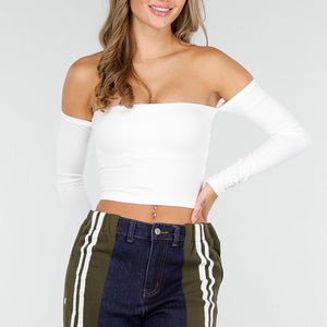 NEW030925 Witte Off Shoulder Top