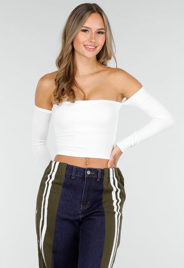 NEW030925 Witte Off Shoulder Top