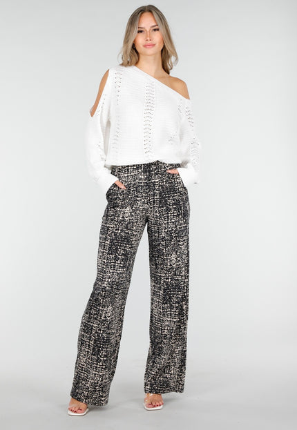 NEW030925 Witte Off Shoulder Stretch Trui