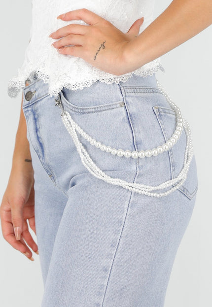 NEW030925 Witte Parel Broekketting