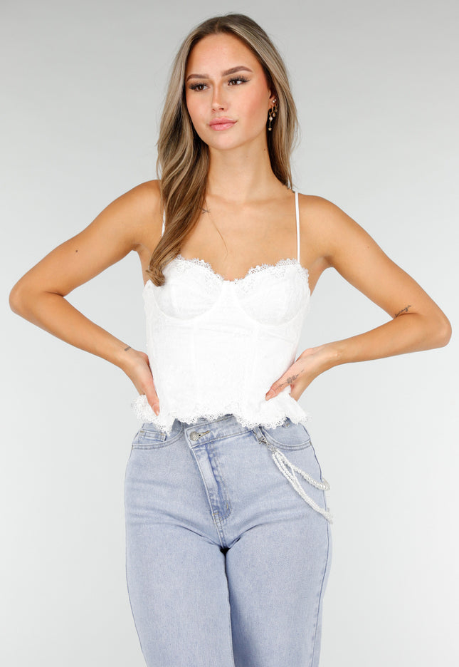 NEW030925 Witte Parel Broekketting