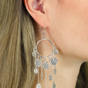 NEW030925 Zilveren Oorbellen met Bedels