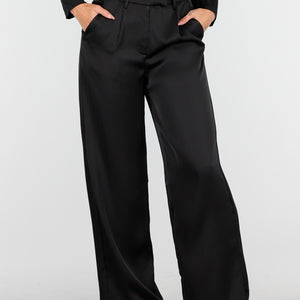 NEW030925 Zwarte Wide Leg Broek