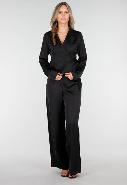 NEW030925 Zwarte Wide Leg Broek