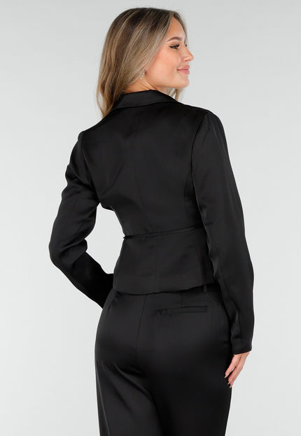 OP=OP.03.R Zwarte Wrap Blazer