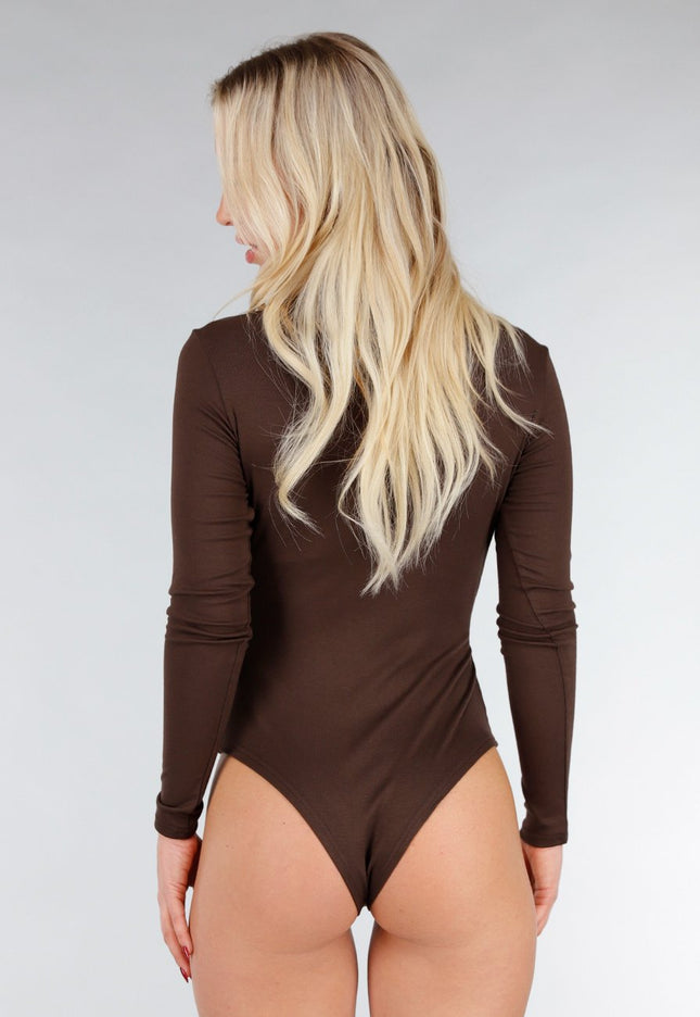 NEW031225 Bruine Wrap Bodysuit