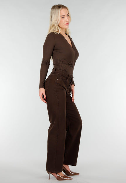 NEW031225 Bruine Wrap Bodysuit