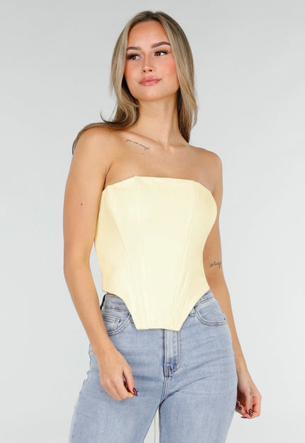 NEW031225 Butter Yellow Blazer en Top Set