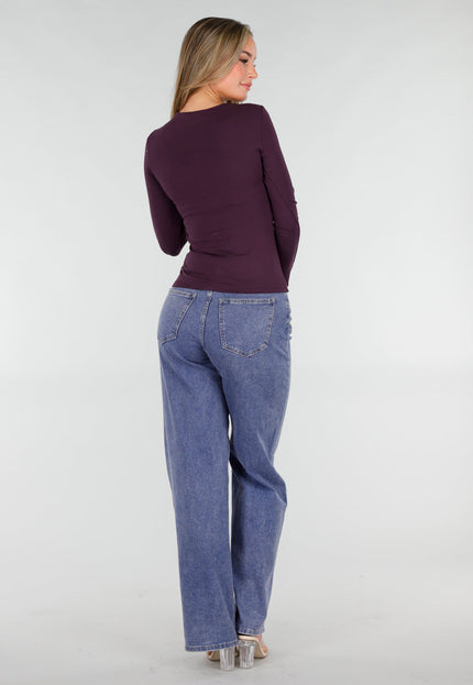 NEW031225 Paarse Cut Out Top