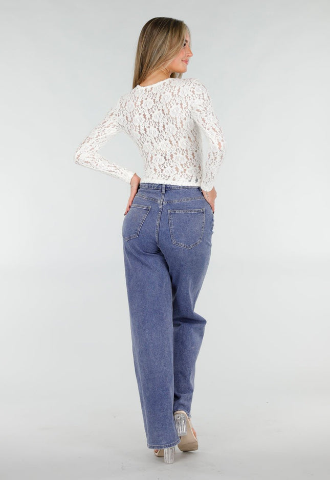 Witte Kanten Wrap Top