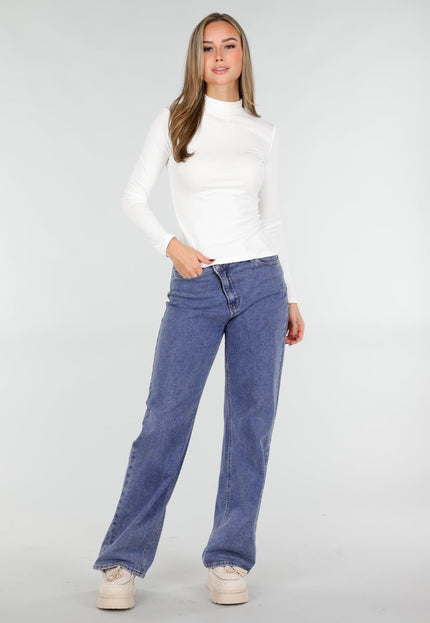 NEW031225 Witte Stretch Col Top
