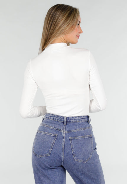 NEW031225 Witte Stretch Col Top