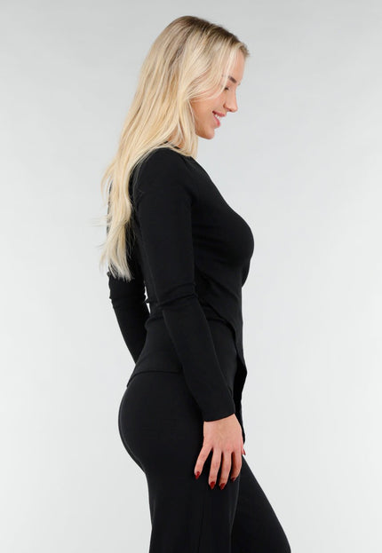 NEW031225 Zwarte Two Piece Set