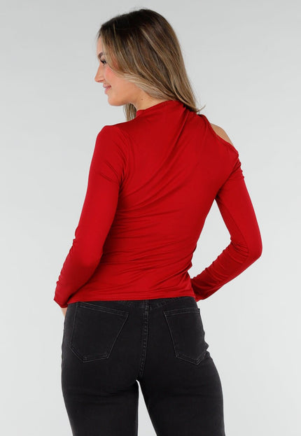 NEW040226 Bordeauxrode One Shoulder Top