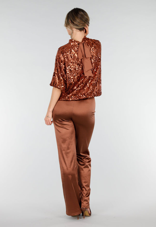 NEW040226 Bronzen Pailletten Top
