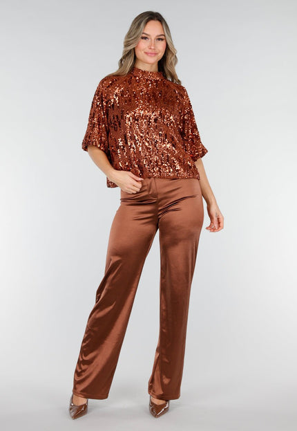 NEW040226 Bronzen Pailletten Top