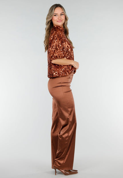 NEW040226 Bronzen Pailletten Top