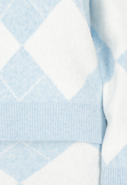 NEW040226 Lichtblauwe Gebreide Two Piece Set