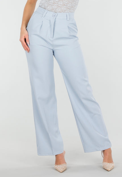 NEW040226 Lichtblauwe Pantalon met Rechte Pijpen