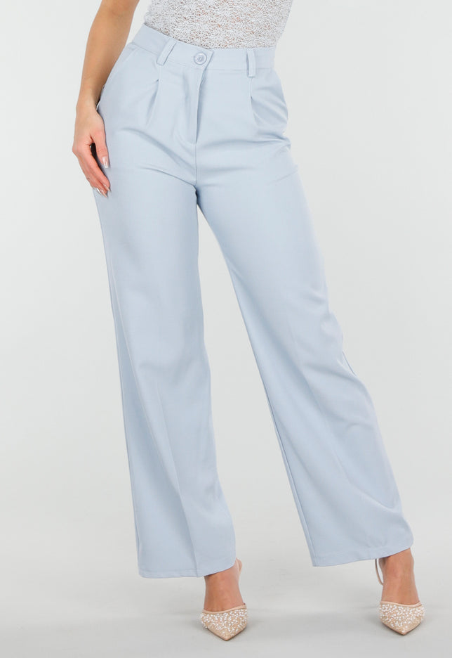NEW040226 Lichtblauwe Pantalon met Rechte Pijpen