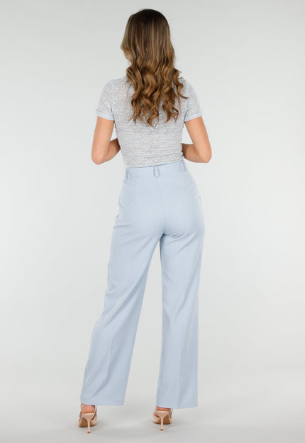 NEW040226 Lichtblauwe Pantalon met Rechte Pijpen