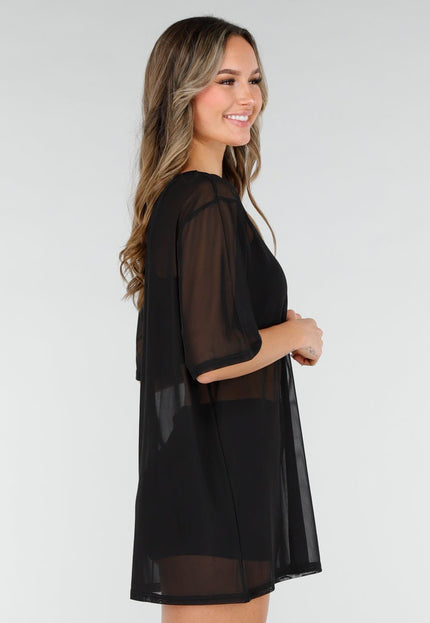 NEW040226 Mesh T-Shirt Dress