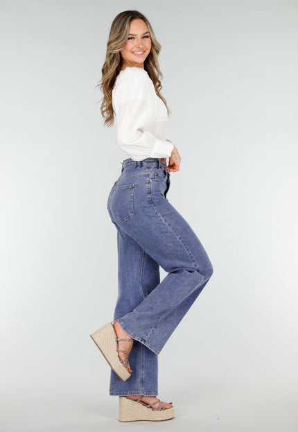 NEW040226 Witte Blouse met Lange Mouwen