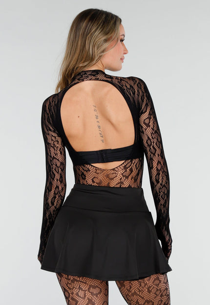 NEW040226 Zwarte Fishnet Bodystocking