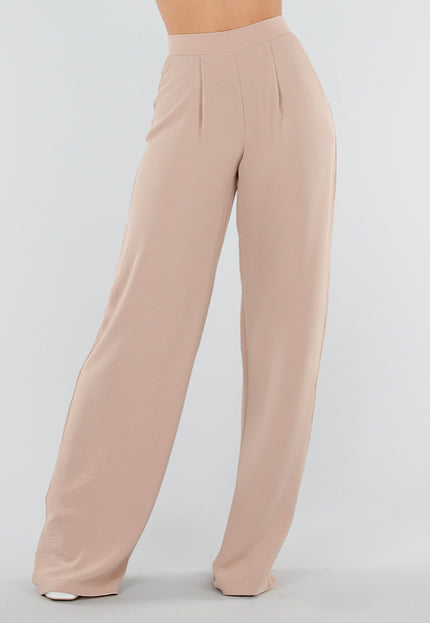 NEW040326 Beige Linnenlook Tall Pantalon