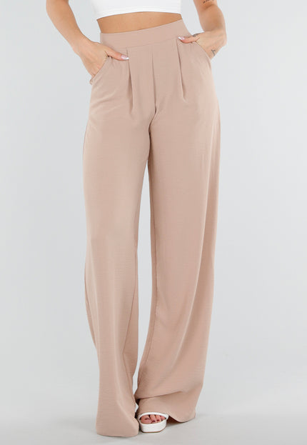 NEW040326 Beige Linnenlook Tall Pantalon