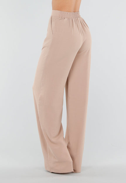 NEW040326 Beige Linnenlook Tall Pantalon