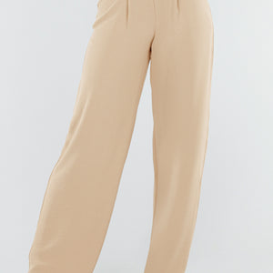 NEW040326 Beige Linnenlook Tall Pantalon