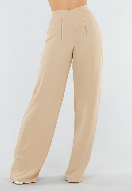 NEW040326 Beige Linnenlook Tall Pantalon