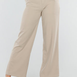 NEW040326 Beige Pantalon met Contrasterende Band