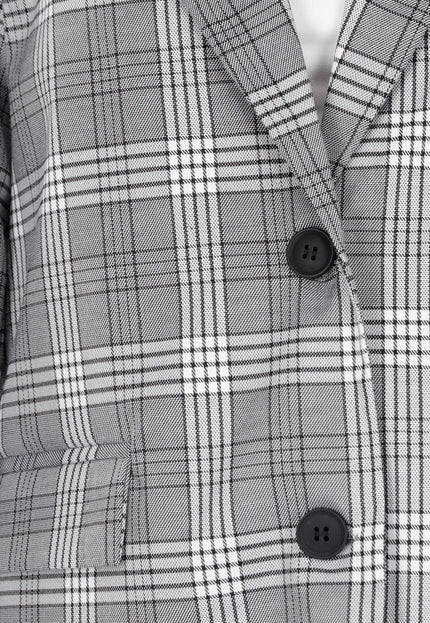 NEW040326 Grijze Geruite Blazer