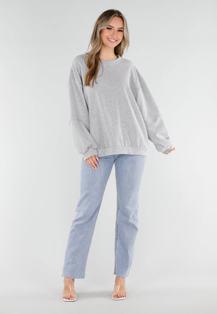 NEW040326 Grijze Good Vibes Sweater