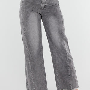 NEW040326 Grijze Straight Leg Jeans