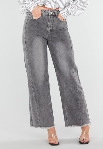 NEW040326 Grijze Straight Leg Jeans