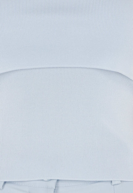 NEW040326 Lichtblauwe Strapless Top