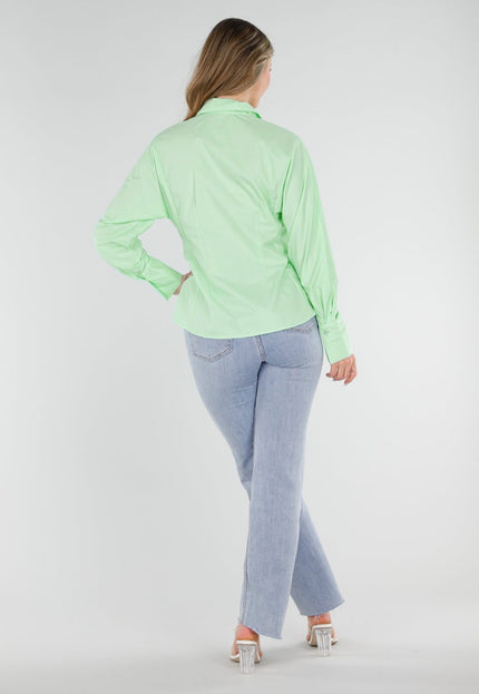 NEW040326 Mintgroene Blouse met Stropdas