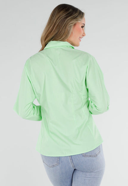 NEW040326 Mintgroene Blouse met Stropdas