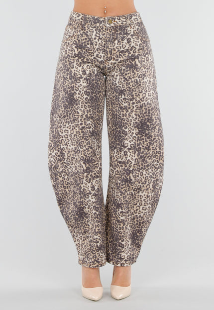 NEW040326 Panterprint Balloon Jeans