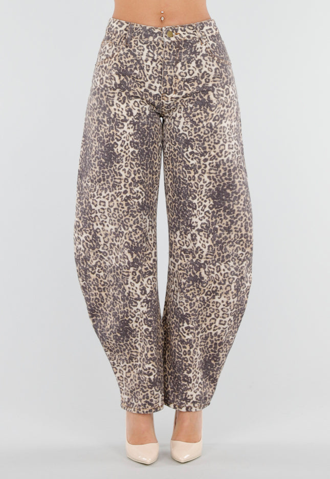 NEW040326 Panterprint Balloon Jeans